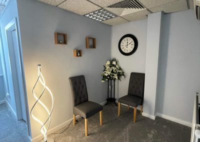 inside the funeral office
