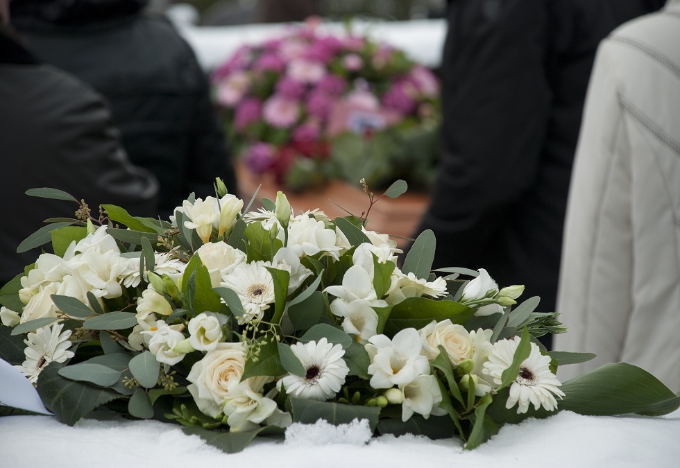 White Funeral flowers